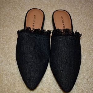 Lucky Brand NEW Slip On Bapsee Black denim Sz 7